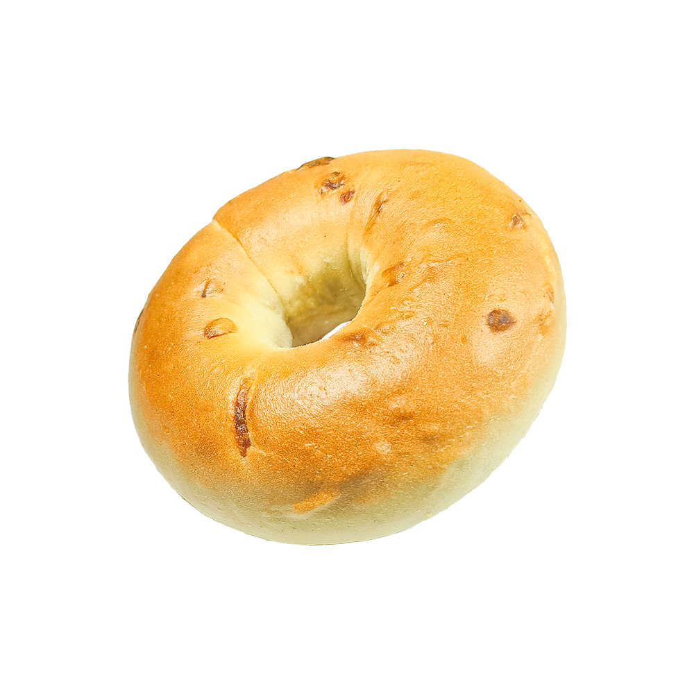 Bagel à l'oignon rôti à saveur salée et savoureuse