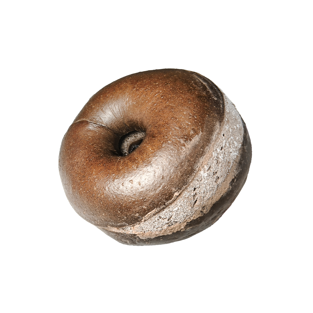 Bagel au fromage à la crème et au chocolat et au cacao