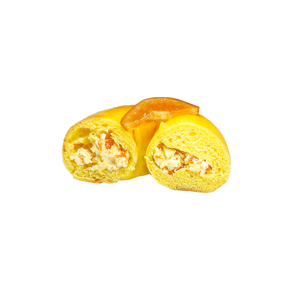 Bagel au fromage à la crème à l'orange sucré et rafraîchissant