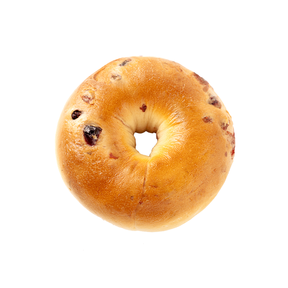 Bagel aux canneberges sain et faible en gras Bagel aux canneberges sain et faible en gras