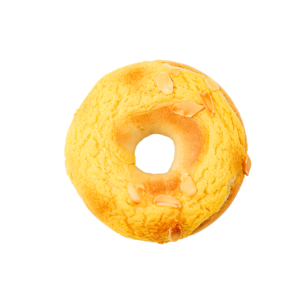 Bagel amandes grillées, mangue et noix de coco Bagel amandes grillées, mangue et noix de coco