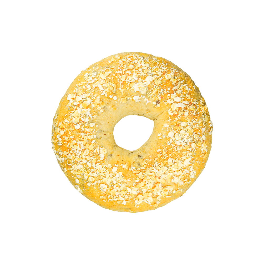 Bagel au blé entier, à l'avoine et aux graines de lin, faible en gras