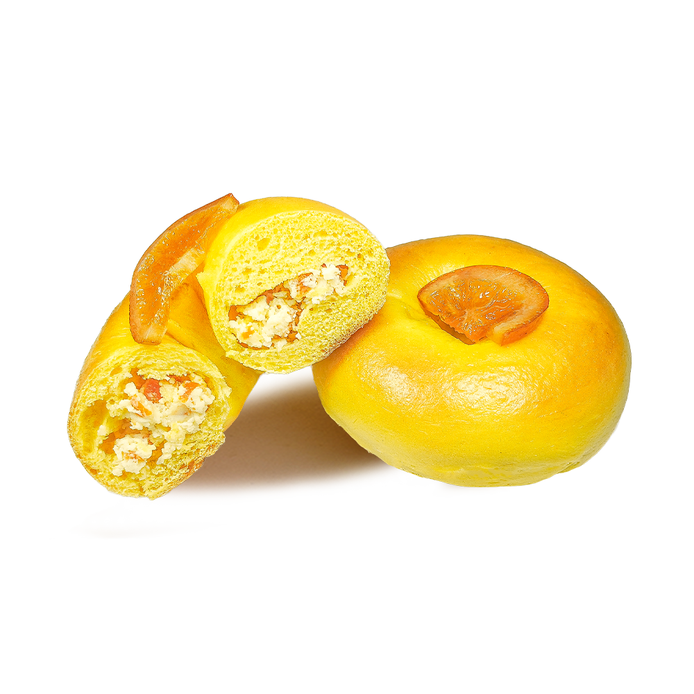 Bagel au fromage à la crème à l'orange sucré et rafraîchissant